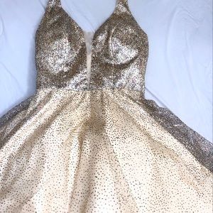 Rose gold sparkly dress